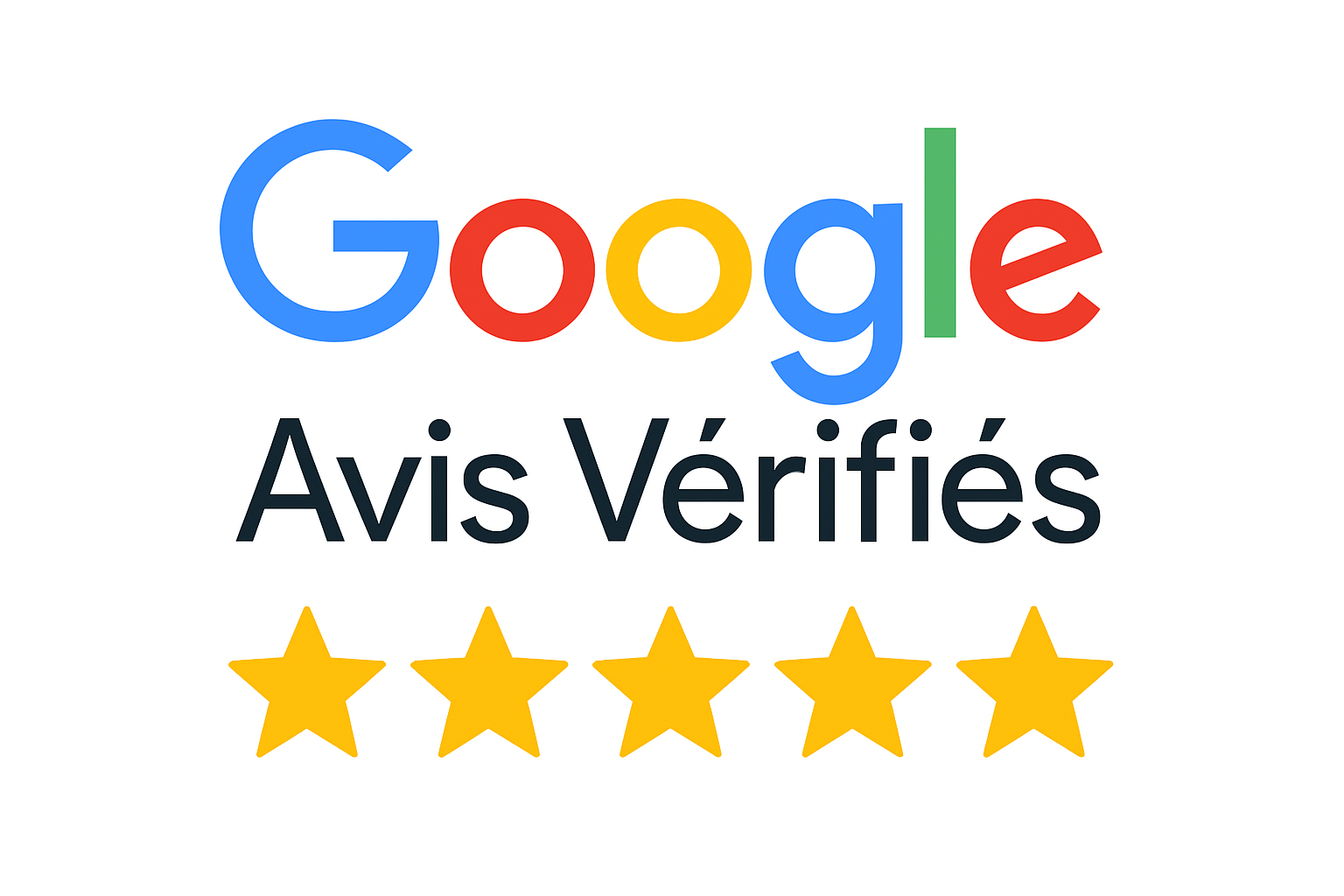 Google Avis Vérifiés 5 étoiles
